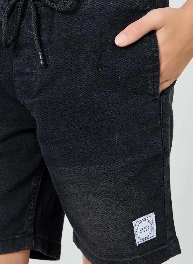 ستايلي شورت جينز أسود قطني